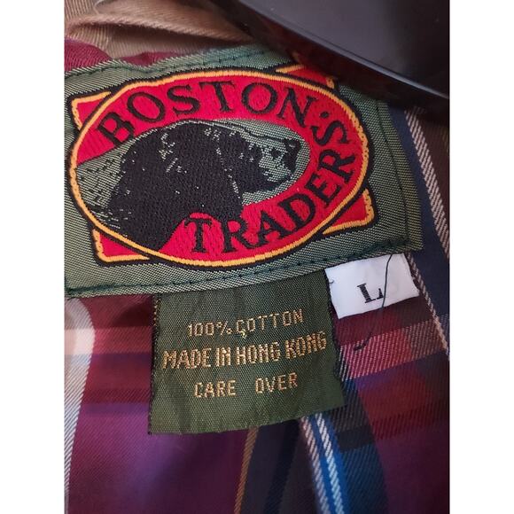 Boston Traders Size Large Men's Trench Coat Canvas Golden Full Length With Tie - Picture 3 of 9